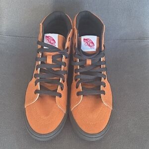 Vans Men's High-Top Sneakers - Orange and Black